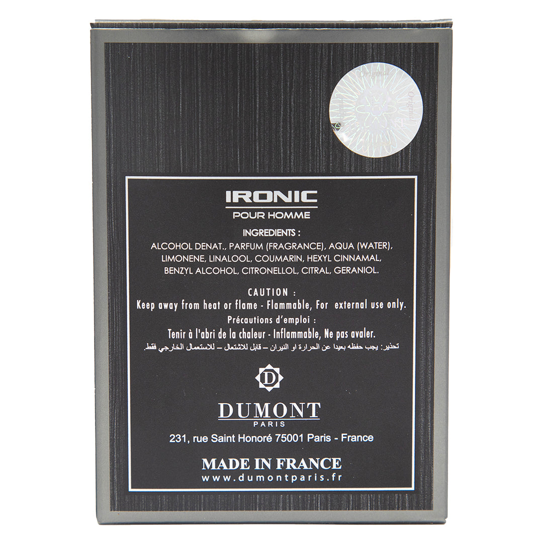 DUMONT - IRONIC POUR HOMME M 3.4 EDT SP. 100 ml